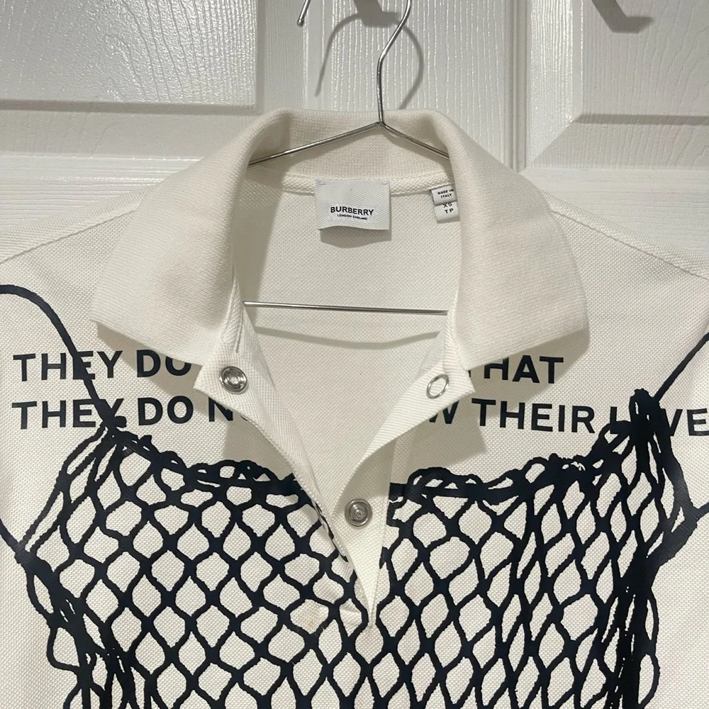 Burberry Fishnet print Polo Shirt - Picture 3 of 8